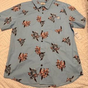 NWT Men’s Hurley Short Sleeve Button Up